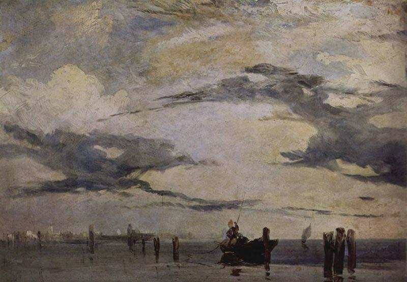 Richard Parkes Bonington View of the Lagoon Near Venice